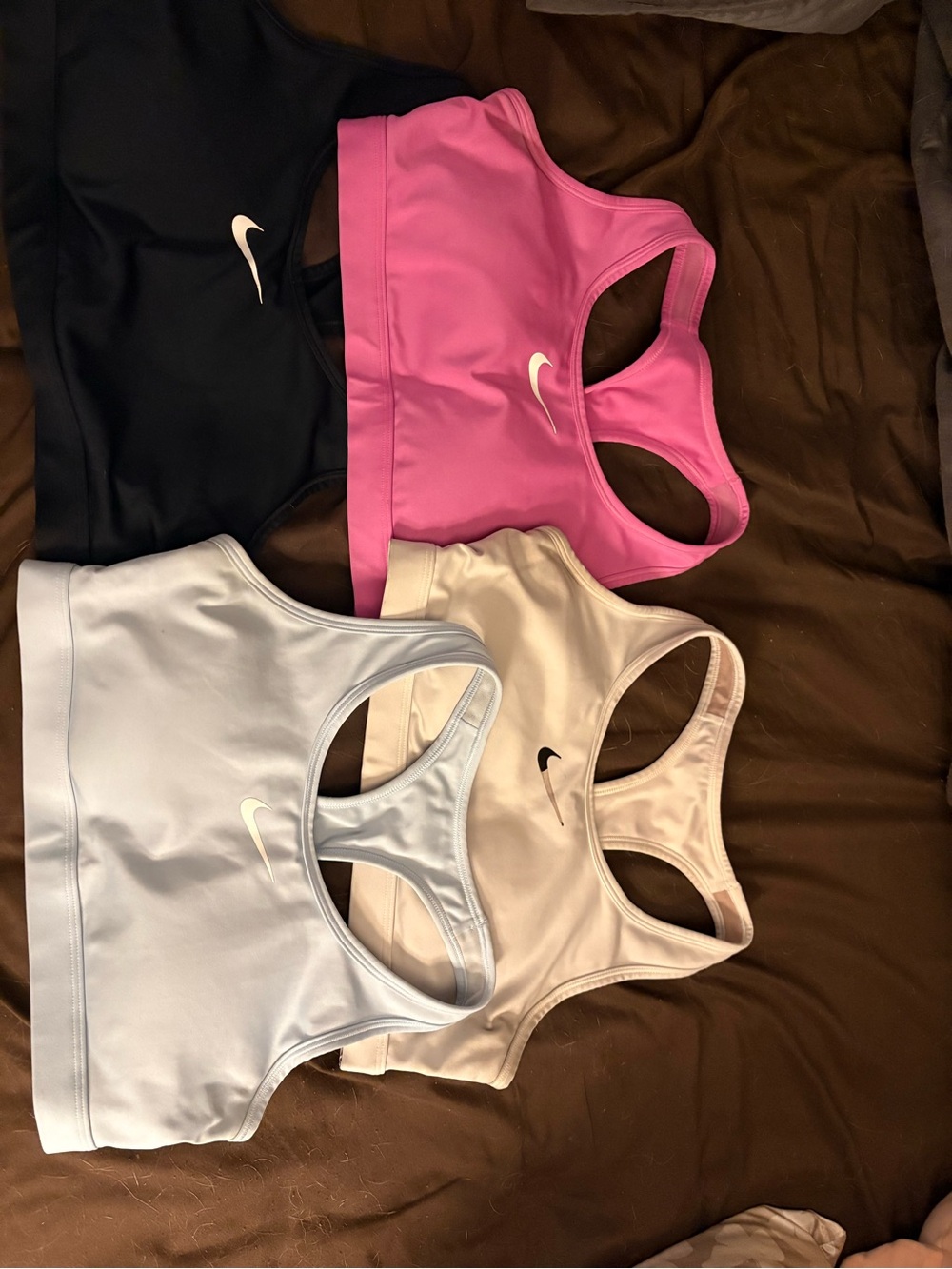 Nike Women’s Racerback Sports Bras - Pink, Black, Light Blue, white